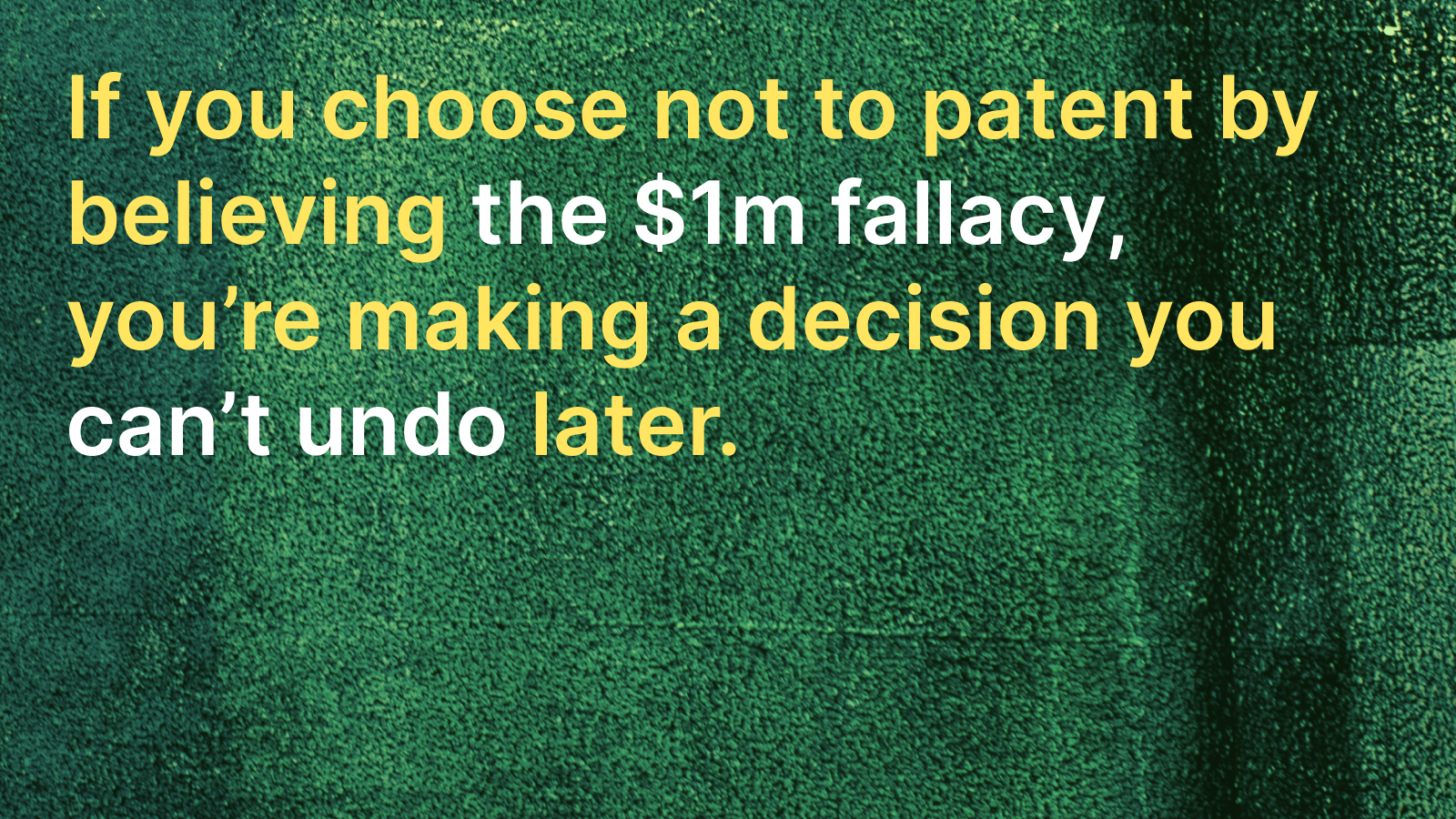 1m fallacy - quote